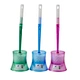 Transparent PC Toilet Brush and Holder Set – Colorful Bathroom Cleaning Combo